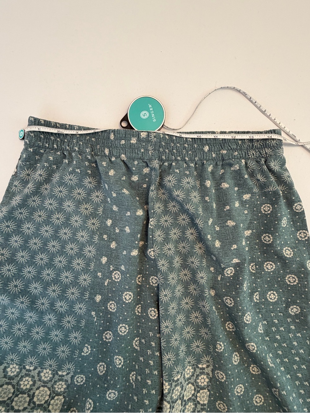 Toad&Co Teal Patchwork Wide Leg Pants Size Medium - Picture 7 of 9